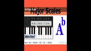 How to Play AbFlat Major Scale Notes are  A♭ B♭ C D♭ E♭ F G A♭ [upl. by Atnoid61]