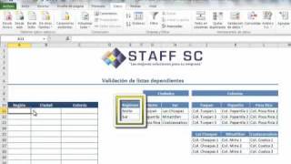 Como crear una validación de listas dependientes [upl. by Nosna471]