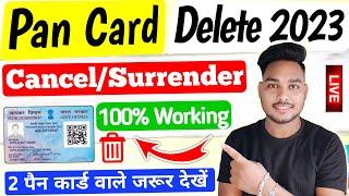 Pan card cancel kaise kare  How to surrender pan card online  Pan card delete kaise kare [upl. by Oiligriv759]