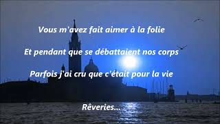 Hervé Vilard Rêveries paroles de la chanson [upl. by Colet]