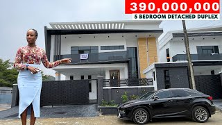 TOURING THIS 390000000 MILLION NAIRA 5 BEDROOM DETACHED DUPLEX IN LEKKI LAGOS NIGERIA [upl. by Tniassuot229]