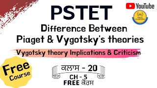 Vygotsky vs Piaget Similarities and Differences by Tejinder Kaur  Educational Implications  PSTET [upl. by Ulyram]