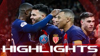 HIGHLIGHTS  PSG 52 MONACO  ⚽️ GRAMOS MBAPPÉ DEMBÉLÉ VITINHA amp KOLO MUANI  PSGASM [upl. by Adnaloy]