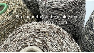 Silk bourette and Mohair yarns [upl. by Edin]