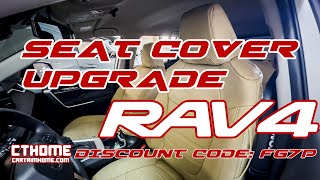 UPGRADING SEAT COVERS 20192024 TOYOTA RAV4  CARTRIMHOME [upl. by Pollard]