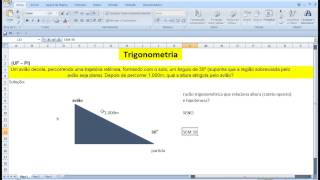 Curso de Matemática Trigonometria Questão do Avião Seno Cateto Hipotenusa Enem Vestibular Concurso [upl. by Airebma]