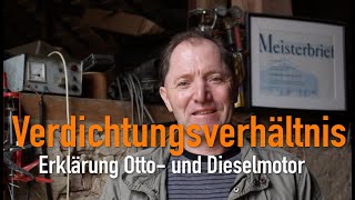 Verdichtungsverhältnis  Erklärung Otto und Dieselmotor [upl. by Acinna]