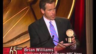 Brian Williams  Hurricane Katrina Coverage NBC  2005 Peabody Award Acceptance Speech [upl. by Harwell]