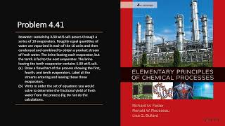 Problem 441  Fundamentals of material Balance Chapter 4 processcalculation [upl. by Musa338]