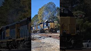 CSX L823 going to Bogart caboose leading with GP402 Chessie engine [upl. by Malti]