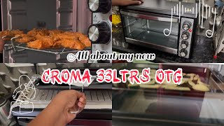 Vlog52💥OTG a complete guide✨Unboxing my Croma 33ltrs OTG🎉French fries with temp amp time setting🥂 [upl. by Daub732]