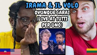 REACTION TO Irama amp Il Volo  Ovunque Sarai Live at Tutti Per Uno  FIRST TIME HEARING [upl. by Lorenzo971]