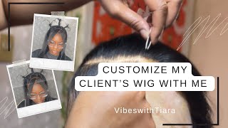 Customizing My Client’s Wig  With Install Results [upl. by Avelin]