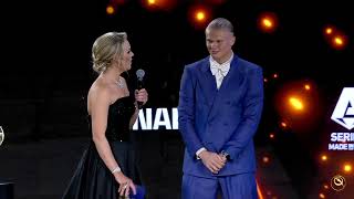 Erling Haaland awarded Best Mens Player [upl. by Aihtekal]