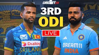 India vs Sri Lanka 3rd ODI Match  India Tour Of Sri Lanka 2024  Cricket 24 Live  Shree Gamerz [upl. by Johnson]