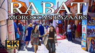 RABAT CITY The Capital Of Morocco Old Town amp bazaars walking tour 4K UHD 2024 [upl. by Nohtanoj]