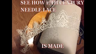 NEEDLE LACE DEMO How to make needle lace ASMRstyle video [upl. by Vtarj]