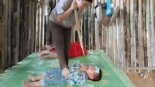 Mom fried cakes for me to eat Then my mother went to dig a fish pond raise fish and ducks with [upl. by Ainuj]