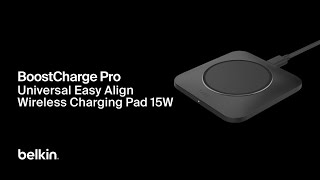 Belkin BoostCharge Universal Easy Align Wireless Charging Pad 15W [upl. by Grearson]