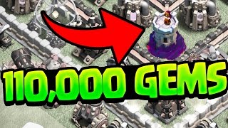 Clash of Clans Update  110000 GEMS GEMMED to MAX [upl. by Queston]