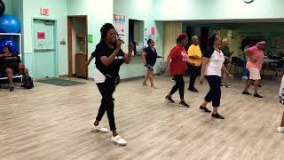 Michael Jackson Billie Jean line dance instruction tutorial and dance along [upl. by Ailuj]