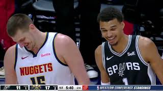 NIKOLA JOKIC TO VICTOR WEMBY quotWHAT U DOINGquot TRASH TALKS TO WEMBY LOL HAHA [upl. by Raina]