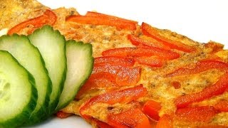 Omelette mit Paprika  Rezept Video  Anleitung  vegetarisch [upl. by Ynahpit]