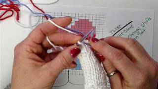 Knitting Intarsia Colorwork in Garter Stitch [upl. by Ainocal]