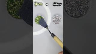 Greensilver glitter powder mixing satisfying colormixing shortsfeed [upl. by Calli]