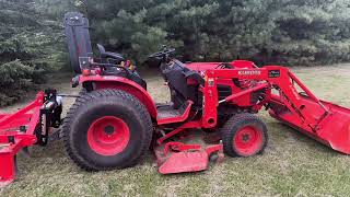 Using a 72 inch land plane on a gravel driveway with a Kubota B2630 compact tractor [upl. by Dylan]