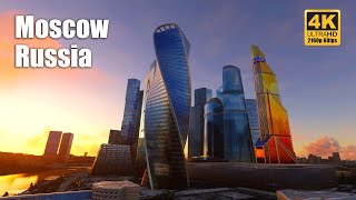 Drzewiecki Design  Moscow  Russia  4K 60fps  Drone Music Video  Microsoft Flight Simulator [upl. by Ierna]