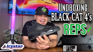 BEST REPS Jordan Black Cat 4s Icystar [upl. by Aivonas443]