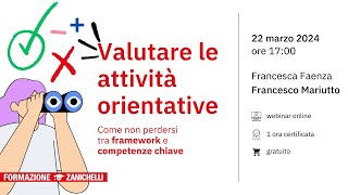 Webinar  Valutare le attività orientative [upl. by Assirral906]