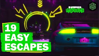 19 INSANELY EASY Spots to Escape Cops  NFS Unbound [upl. by Joanie]