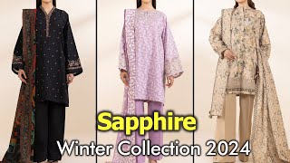 Stylish Sapphir Winter Collection 2024  Pakistani Unstitched Winter Suits [upl. by Efi]