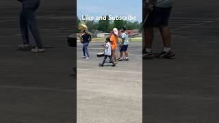 Cody Kirkwood Practicing with the high school band drummer schoolband drums music [upl. by Akelahs217]