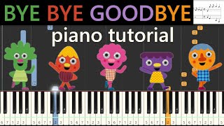 Piano Tutorial Goodbye Song Super Simple Songs [upl. by Eulau]