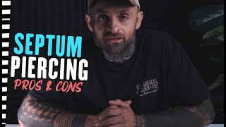 Septum Piercing Pros amp Cons  UrbanBodyJewelrycom [upl. by Isiad949]