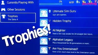 The Sims 4 Playstation Trophies [upl. by Eceerahs]