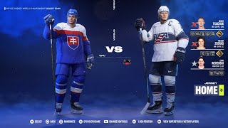 NHL 24 IIHF Tournament USA Vs Slovakia group stage 4k ultra hd PS5 [upl. by Winstonn]