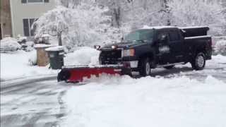 8 Western Snow Plow With Buyers Pro Wings Plowing [upl. by Norbie386]