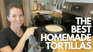 HOMEMADE TORTILLAS from Scratch Clean Ingredients Tips amp Long Term Storage [upl. by Idissac]