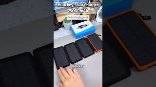 HIS025 portablecharger Waterproof Battery Solar Panel power bank with LED Light fast charging [upl. by Gerhard]