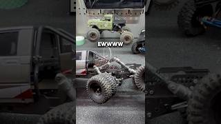 Trx4m 6x6 dually rear steer experiment👀🤢 RC trx4m injora hobbywing meusracing rccrawler [upl. by Ferrick]