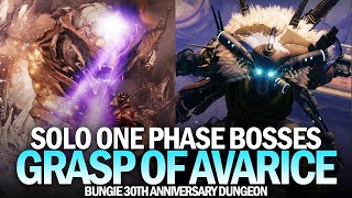 Solo One Phase Both Dungeon Bosses Grasp of Avarice Destiny 2 30th Anniversary [upl. by Selmner]