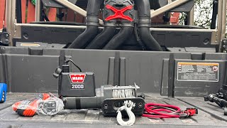 2023 Can Am Defender XMR gets a rear Warn winch and Synthetic rope installed [upl. by Vihs]