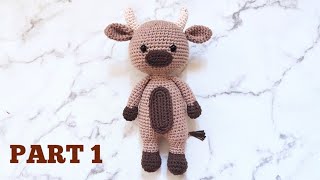 OX 🐂 PART 1  HEAD EARS HORNS SNOUT  HOW TO CROCHET  AMIGURUMI TUTORIAL [upl. by Chard]