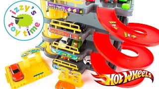 Hot Wheels and Fast Lane Skyline Parking Garage Playset  Cars [upl. by Lime416]