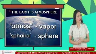 GRADE 7 SCIENCE Q4 W4  EARTHS ATMOSPHERE [upl. by Devol]