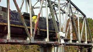 CSX crossing the Flint river [upl. by Suirtemed]